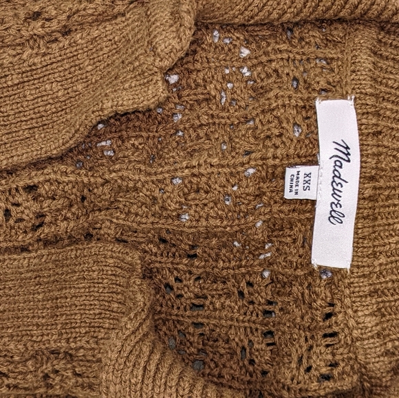 MADEWELL KNOTT SWEATER ARMY GREEN, SUPER THICK AND WARM - Picture 3 of 4